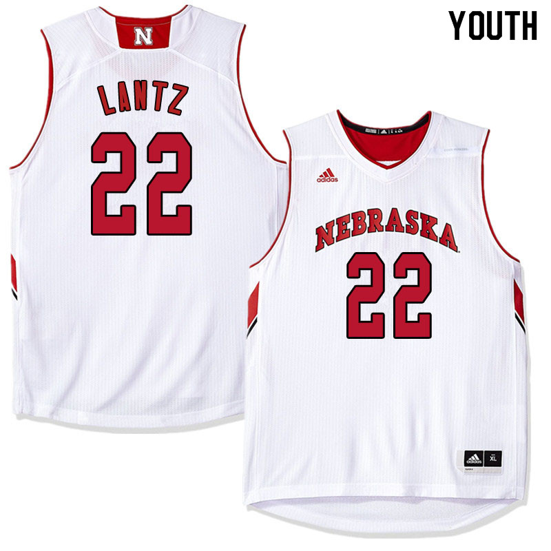 Youth Nebraska Cornhuskers #22 Stu Lantz College Basketball Jersyes Sale-White - Click Image to Close